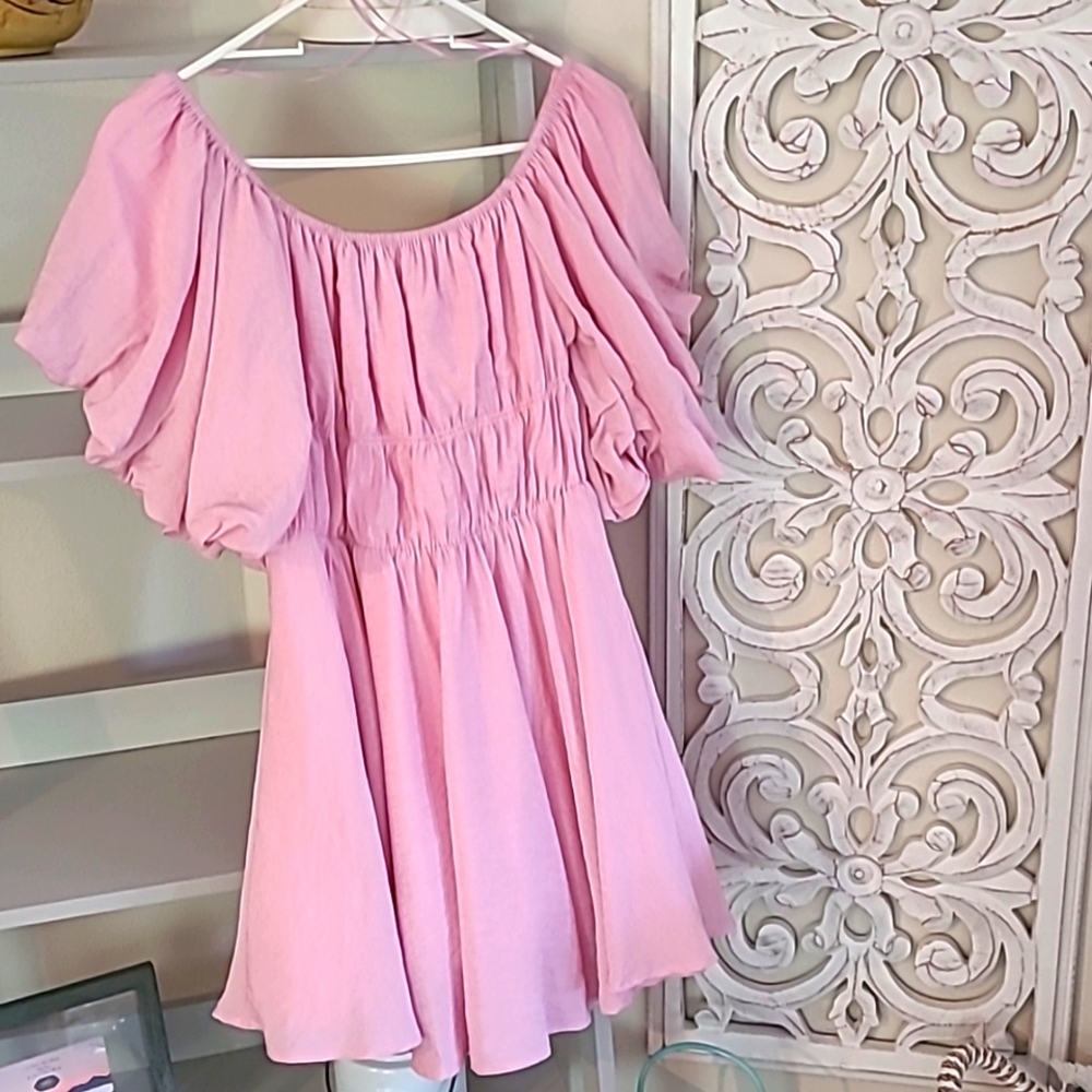 The Vintage Shop Pink Rayon Dress